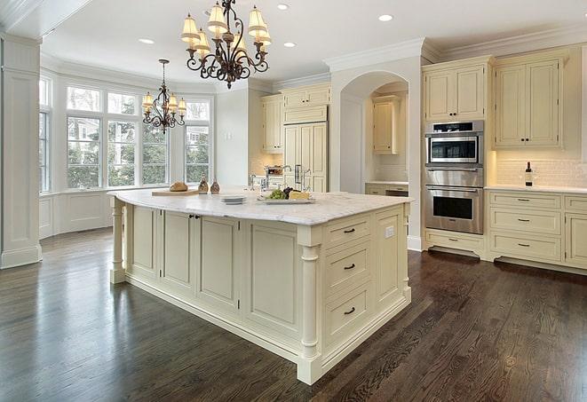 natural wood-look laminate flooring in a living room in New Stanton, PA